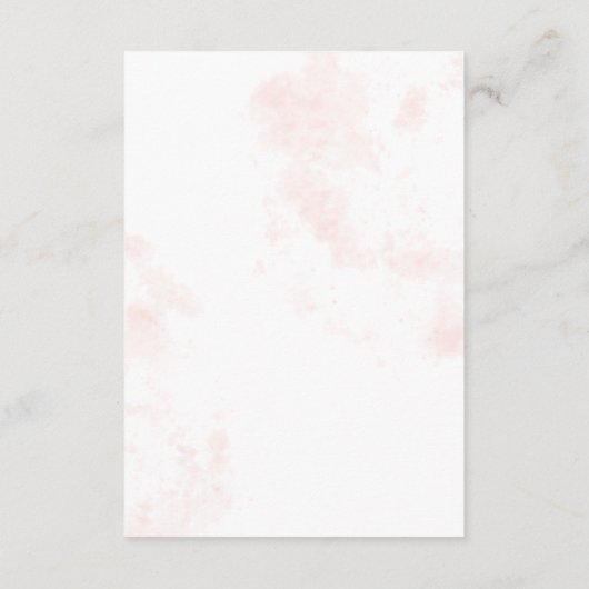 Romantische Vogels Blush Roze Bloemen Bruiloft Informatiekaartje (Achterkant)