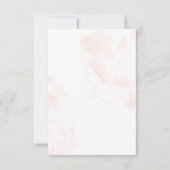 Romantische Vogels Blush Roze Bloemen Bruiloft RSVP Kaartje (Achterkant)