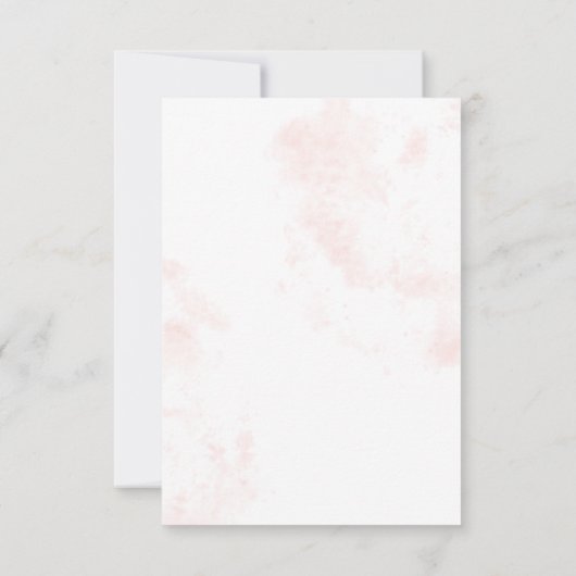 Romantische Vogels Blush Roze Bloemen Bruiloft RSVP Kaartje (Achterkant)