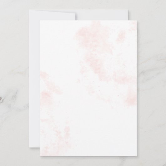 Romantische Vogels Blush Roze Bloemen Moslim Bruil Kaart (Achterkant)