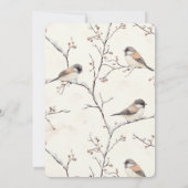 Romantische vogels in een boom Bruidsuitnodiging Kaart (Achterkant)