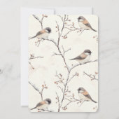 Romantische vogels in een boom bruiloft kaart (Achterkant)