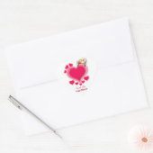 Romantische vogels op Branch Valentijnsdag en Hart Hart Sticker (Envelop)
