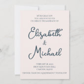 Romantische Vogels & Script Trouw Uitnodiging (Achterkant)