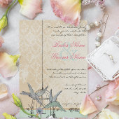 Romantische  vogelvogeljacht - bruiloft kaart