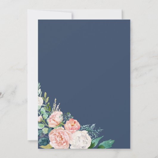 Romantische volken | Blauw 50e Jubileum voor wedde Kaart (Achterkant)