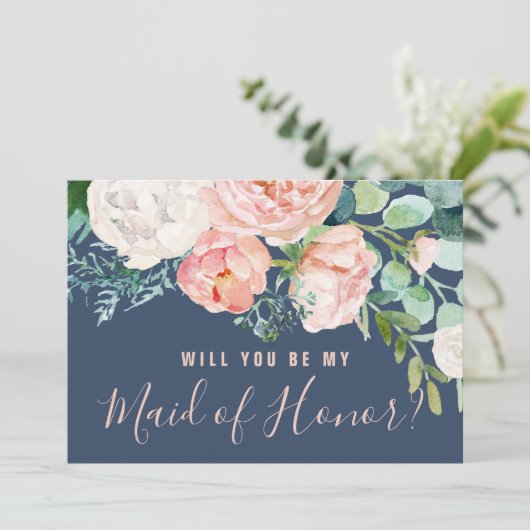 Romantische volken | Blauw gemaakt van het voorste Kaart (Staand voorkant)