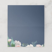 Romantische volken | Kaarten met een blauw buffet- Plaatskaartje (Buitenkant ongevouwen)