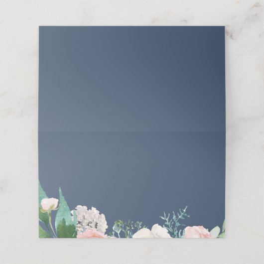 Romantische volken | Kaarten met een blauw buffet- Plaatskaartje (Buitenkant ongevouwen)