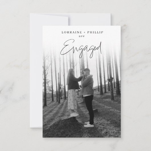 Romantische volledige foto en handgeschreven scrip kaart (Voorkant)