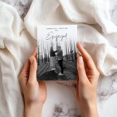 Romantische volledige foto en handgeschreven scrip kaart