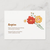 Romantische vossen Bloemenbladeren bruiloft behuiz Informatiekaartje (Voorkant)