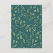 Romantische vossen Bloemenbladeren bruiloft behuiz Informatiekaartje (Achterkant)