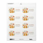 Romantische vossen en rustieke bloemblaadjes bruil etiket (Full Sheet)