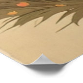 Romantische vossen in de liefde illustratie poster (Hoek)