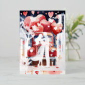 Romantische Vrachtwagen Valentijnsdag kaart (Staand Voorkant)