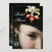 ROMANTISCHE VROUW, ANTIEK JEWELS, PEARLS VRIJGEZEL KAART (Voorkant / Achterkant)