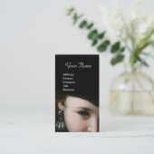 ROMANTISCHE VROUW, ANTIEK JEWELS, WITTE VREEMDEN VISITEKAARTJE (Staand voorkant)
