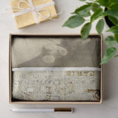 Romantische Vrouw in Parijs Ontvangstdocument Tissuepapier (Geschenk)