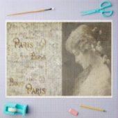 Romantische Vrouw in Parijs Ontvangstdocument Tissuepapier (Craft)