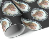 ROMANTISCHE VROUW MET DIAMONDSTROMEN  ENAMEL CADEAUPAPIER (Rol Hoek)