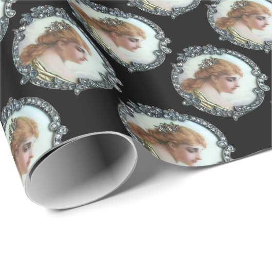 ROMANTISCHE VROUW MET DIAMONDSTROMEN ENAMEL CADEAUPAPIER (Rol Hoek)