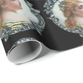 ROMANTISCHE VROUW MET DIAMONDSTROMEN ENAMEL CADEAUPAPIER (Rol Hoek)