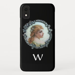 ROMANTISCHE VROUW MET DIAMONDSTROMEN  ENAMEL iPhone XR HOESJE