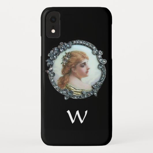 ROMANTISCHE VROUW MET DIAMONDSTROMEN  ENAMEL Case-Mate iPhone CASE (Achterkant)