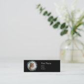 ROMANTISCHE VROUW MET DIAMONDSTROMEN  ENAMEL MINI VISITEKAARTJE (Staand voorkant)