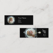 ROMANTISCHE VROUW MET DIAMONDSTROMEN  ENAMEL MINI VISITEKAARTJE (Voorkant / Achterkant)