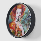 ROMANTISCHE VROUW MET EEN SPARKERPIEGEL VERDER (Hoek)