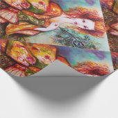 ROMANTISCHE VROUW MET EEN SPARKERPIEGEL VERDER CADEAUPAPIER (Hoek)