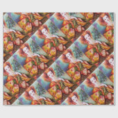 ROMANTISCHE VROUW MET EEN SPARKERPIEGEL VERDER CADEAUPAPIER (Vlak)