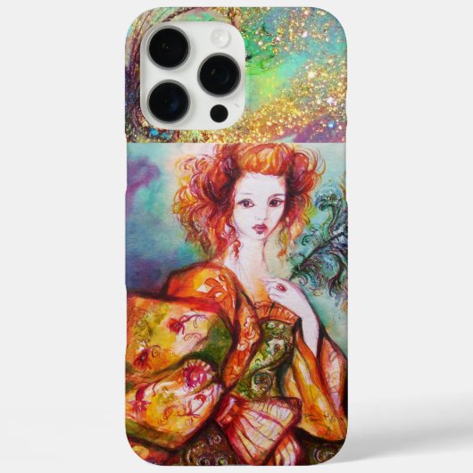 ROMANTISCHE VROUW MET EEN SPARKERPIEGEL VERDER Case-Mate iPhone CASE (Achterkant)