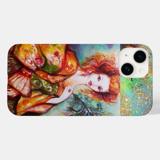 ROMANTISCHE VROUW MET EEN SPARKERPIEGEL VERDER Case-Mate iPhone CASE (Achterkant (horizontaal))