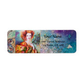 ROMANTISCHE VROUW MET EEN SPARKERPIEGEL VERDER ETIKET (Voorkant)