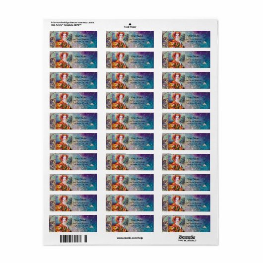 ROMANTISCHE VROUW MET EEN SPARKERPIEGEL VERDER ETIKET (Full Sheet)