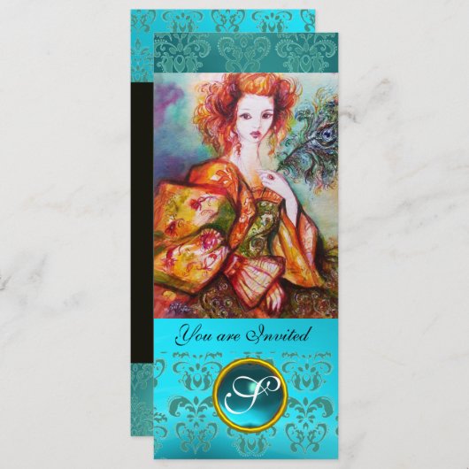 ROMANTISCHE VROUW MET EEN SPARKERPIEGEL VERDER KAART (Voorkant / Achterkant)