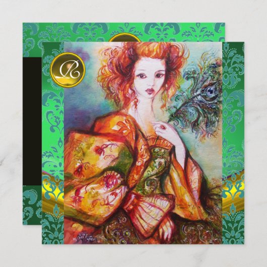 ROMANTISCHE VROUW MET EEN SPARKERPIEGEL VERDER KAART (Voorkant / Achterkant)