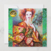 ROMANTISCHE VROUW MET EEN SPARKERPIEGEL VERDER KAART (Voorkant)