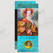 ROMANTISCHE VROUW MET EEN SPARKERPIEGEL VERDER KAART (Voorkant / Achterkant)