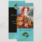 ROMANTISCHE VROUW MET EEN SPARKERPIEGEL VERDER KAART (Voorkant / Achterkant)