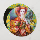 ROMANTISCHE VROUW MET EEN SPARKERPIEGEL VERDER KAART (Voorkant / Achterkant)