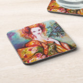 ROMANTISCHE VROUW MET EEN SPARKERPIEGEL VERDER ONDERZETTER (Linkerzijde)