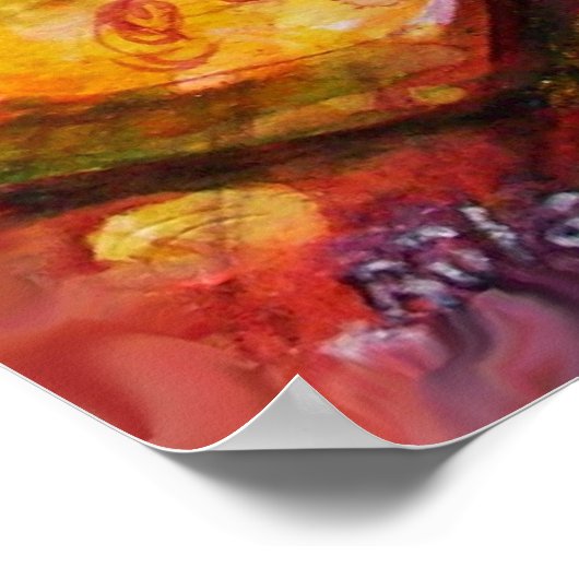 ROMANTISCHE VROUW MET EEN SPARKERPIEGEL VERDER POSTER (Hoek)