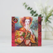 ROMANTISCHE VROUW MET EEN SPARKERPIEGEL, VERDER, r Kaart (Staand voorkant)