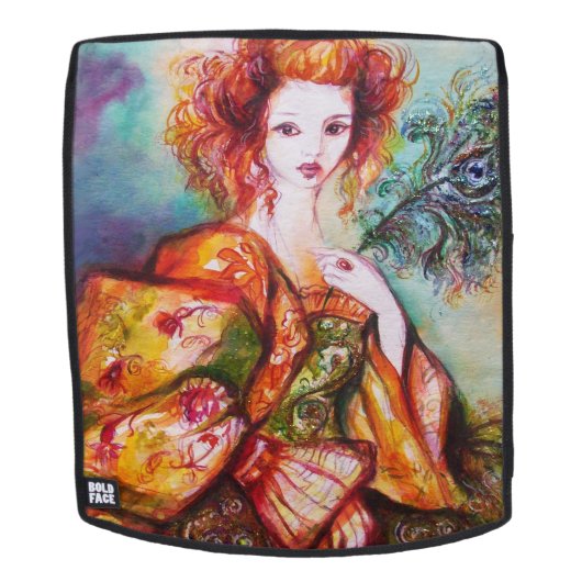 ROMANTISCHE VROUW MET EEN SPARKERPIEGEL VERDER RUGTASSEN (Verwijderbaar gezicht)