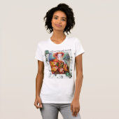 ROMANTISCHE VROUW MET KIERVETTEN T-SHIRT (Voorkant volledig)