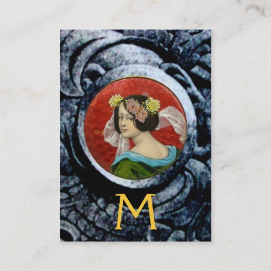 ROMANTISCHE VROUW MET STROMEN EN BESTRIJDING VAN G VISITEKAARTJE (Achterkant)